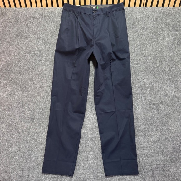 Dockers Signature Iron Free Khaki Relaxed Fit Pleated Flex Comfort 32x34 Stretch - Picture 1 of 12